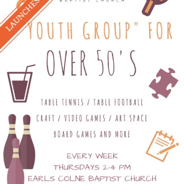 The 50+ Youth Group is launching!