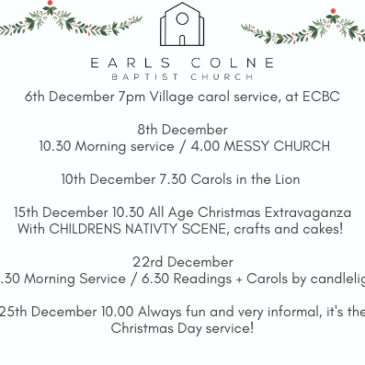 Our Christmas services this December!